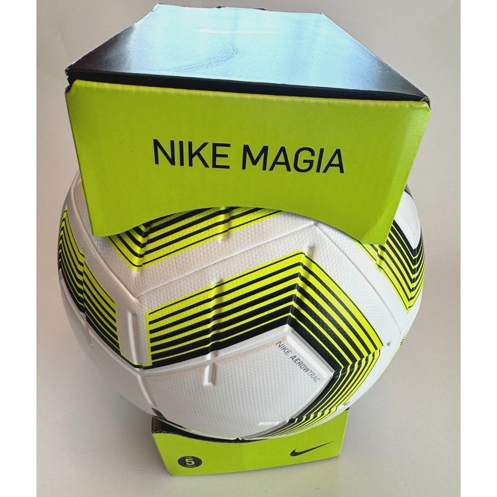NEW NIKE MAGIA II Team Match Ball Soccer Size‎ 5 White Black Volt SC3537-100